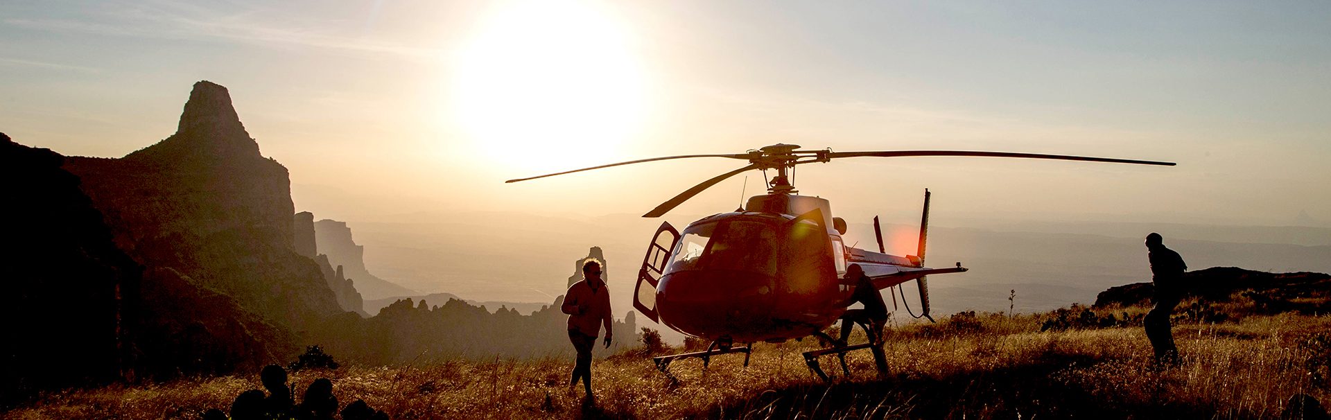 Heli-sundowners in the Tigray region, northern Ethiopia @ Richard Coke