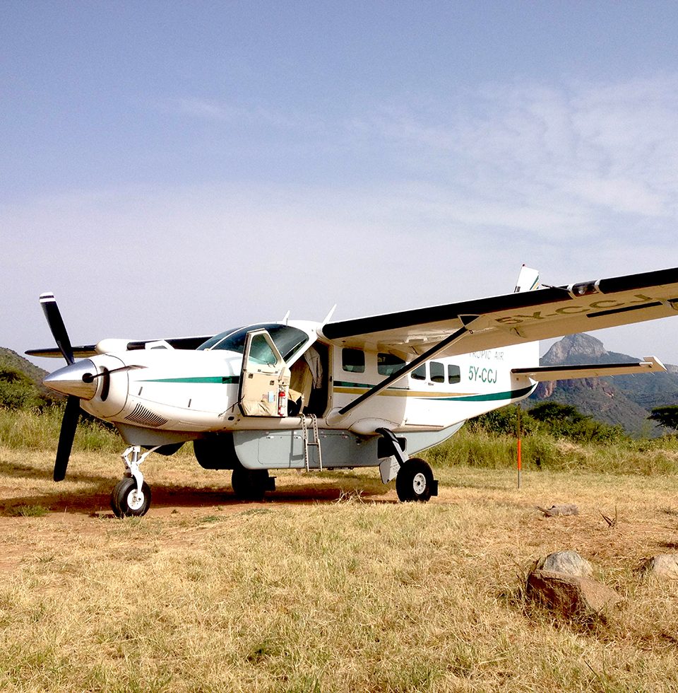 Cessna Caravan in Samburu, waiting for passengers