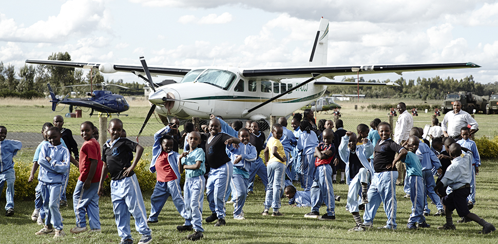 School Children at Nanyuki Airfield