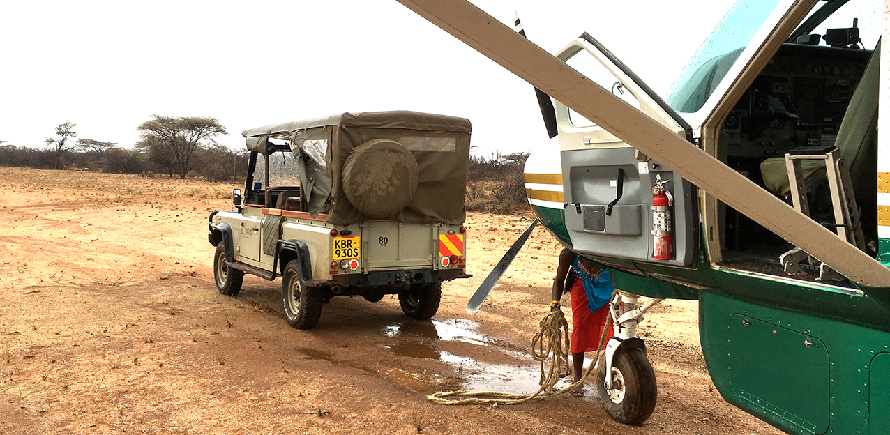 Cessna aircraft stuck at Sera, Samburu airfield