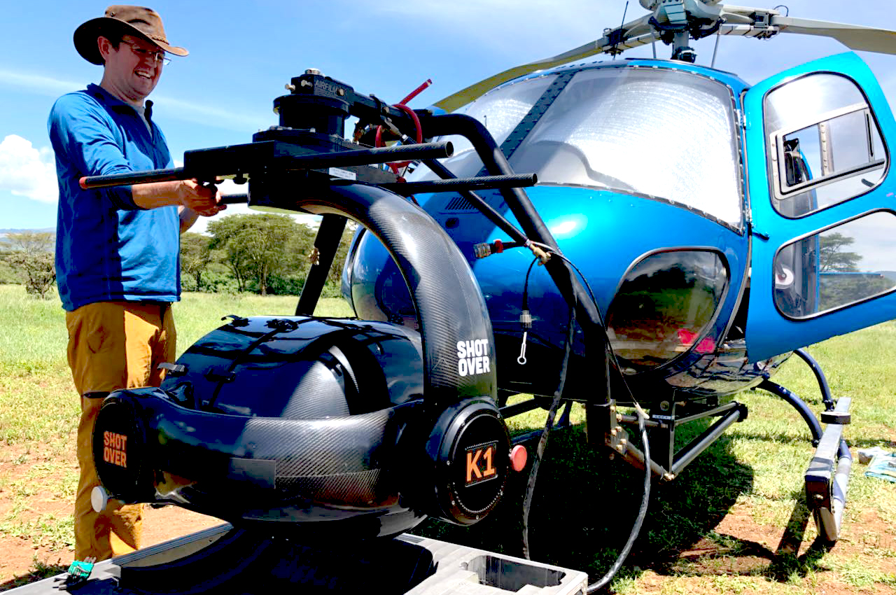 K1 Shotover Camera on the nose of the Tropic Air helicopter