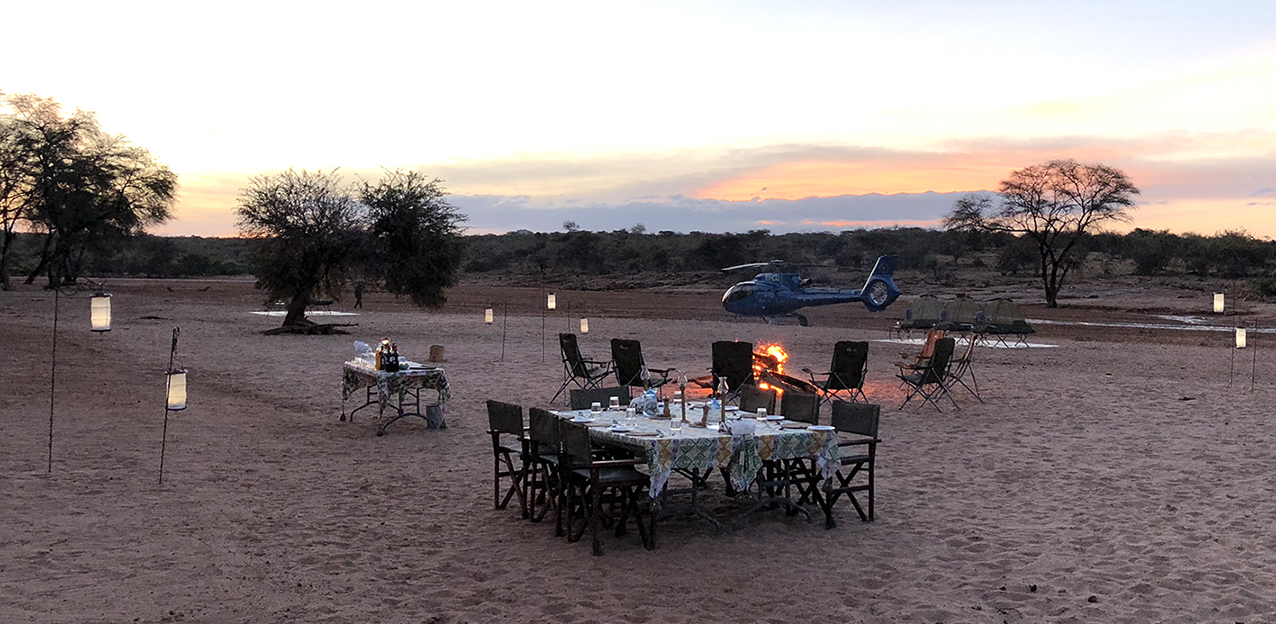 Dining outside in Samburu Kenya