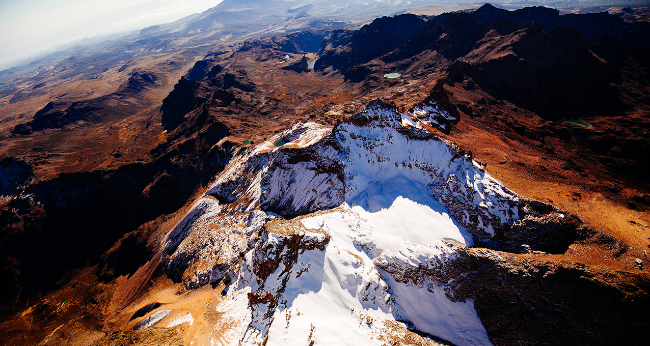 Mount Kenya by helicopter