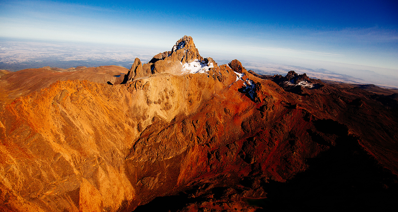 Mount Kenya by helicopter