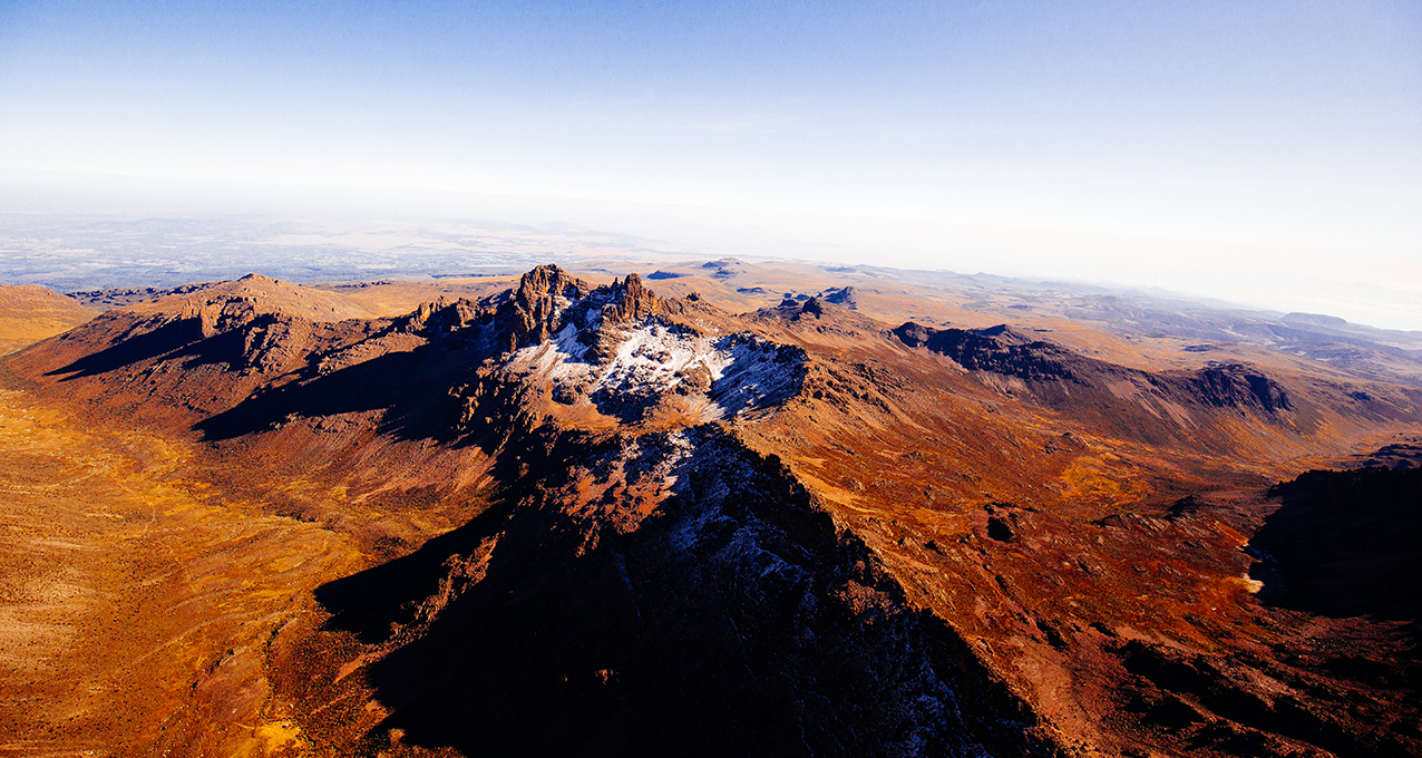 Mount Kenya by helicopter