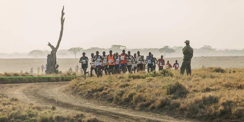 Runners at the Lewa Safaricom Marathon