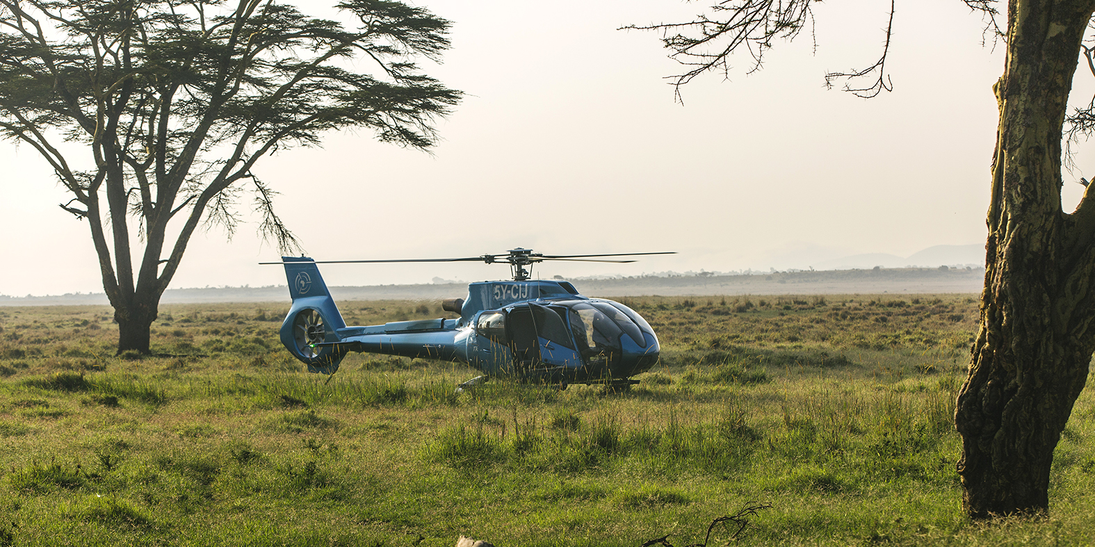 Helicopter H130 at Lewa Wildlife Conservancy, Kenya