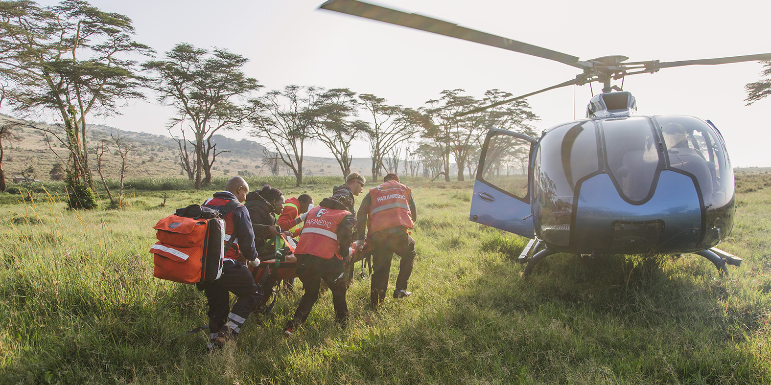 Medevac at Lewa Safaricom Marathon, helicopter support