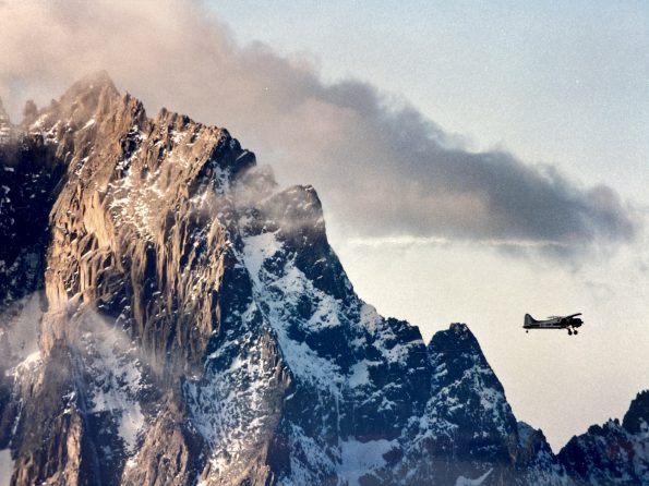 De Havilland Beaver over Mount Kenya